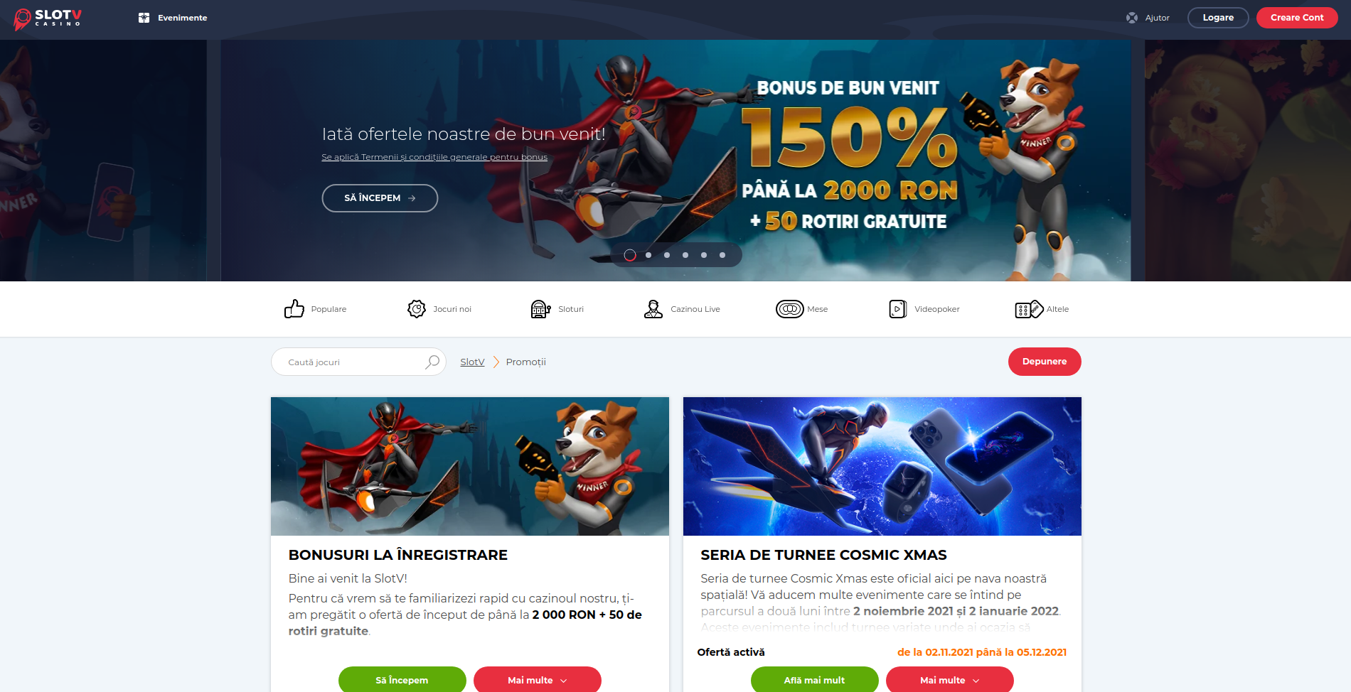 Casino SlotV Bonusuri